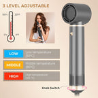 Dryhsip Hair Dryer Brush, 5-in-1 Hot Air Brush-Gray Gold