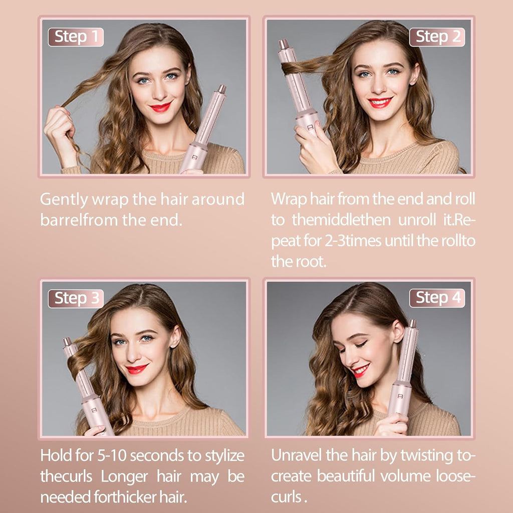 Dryhsip Hair Dryer Brush, 5-in-1 Hot Air Brush-Pink