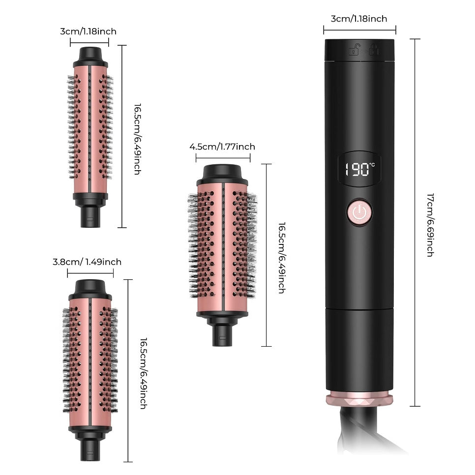 3-in-1 Curling Iron Wand with Negative Ion Technology