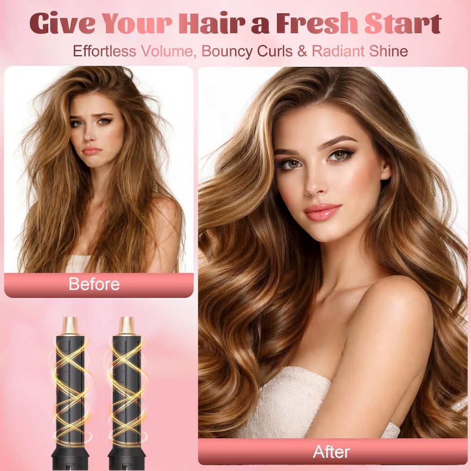 5-in-1 Hot Air Brush Styler with Ionic Technology - Black