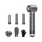 5-in-1 Hot Air Brush Styler with Ionic Technology - Gray