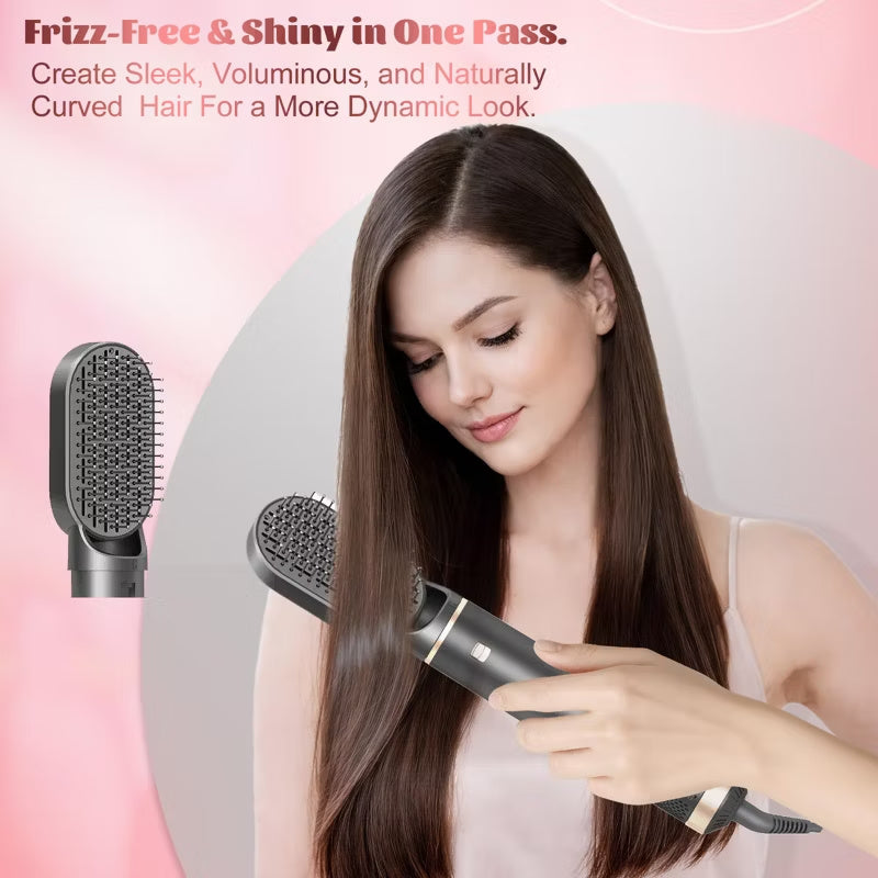 5-in-1 Hot Air Brush Styler with Ionic Technology - Gray