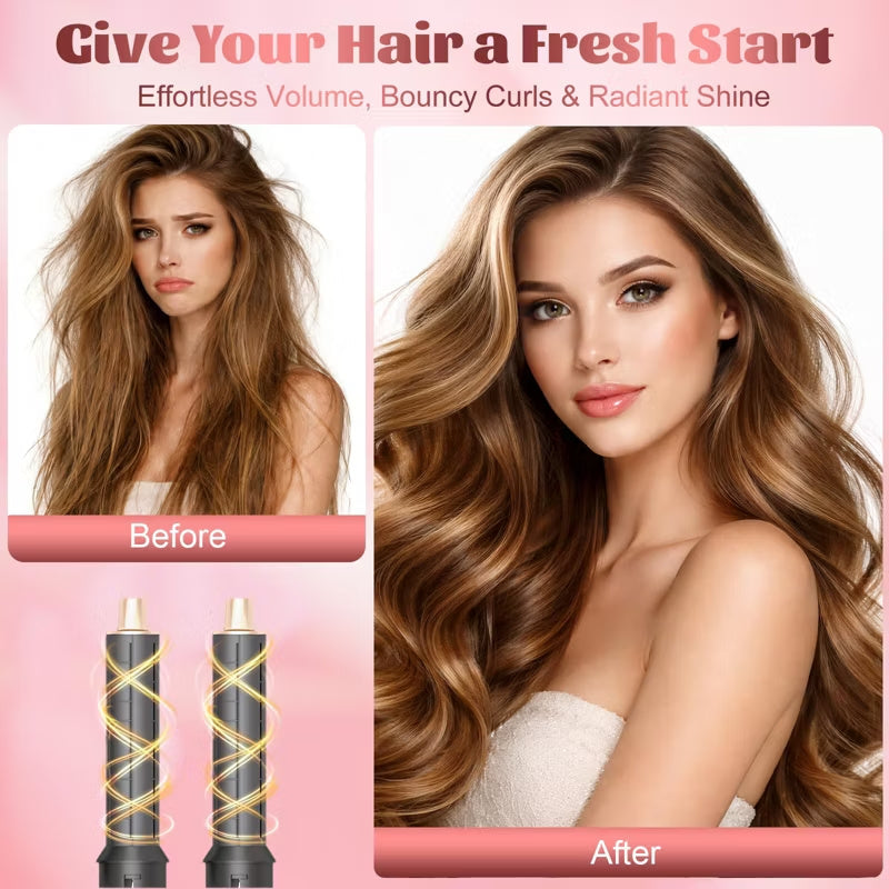 5-in-1 Hot Air Brush Styler with Ionic Technology - Gray