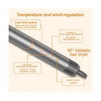 5-in-1 Foldable Hot Air Brush Styler with Ionic Technology - Gray