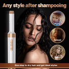7-in-1 Ionic Hair Dryer Brush Styler with High-Speed Motor - White Gold