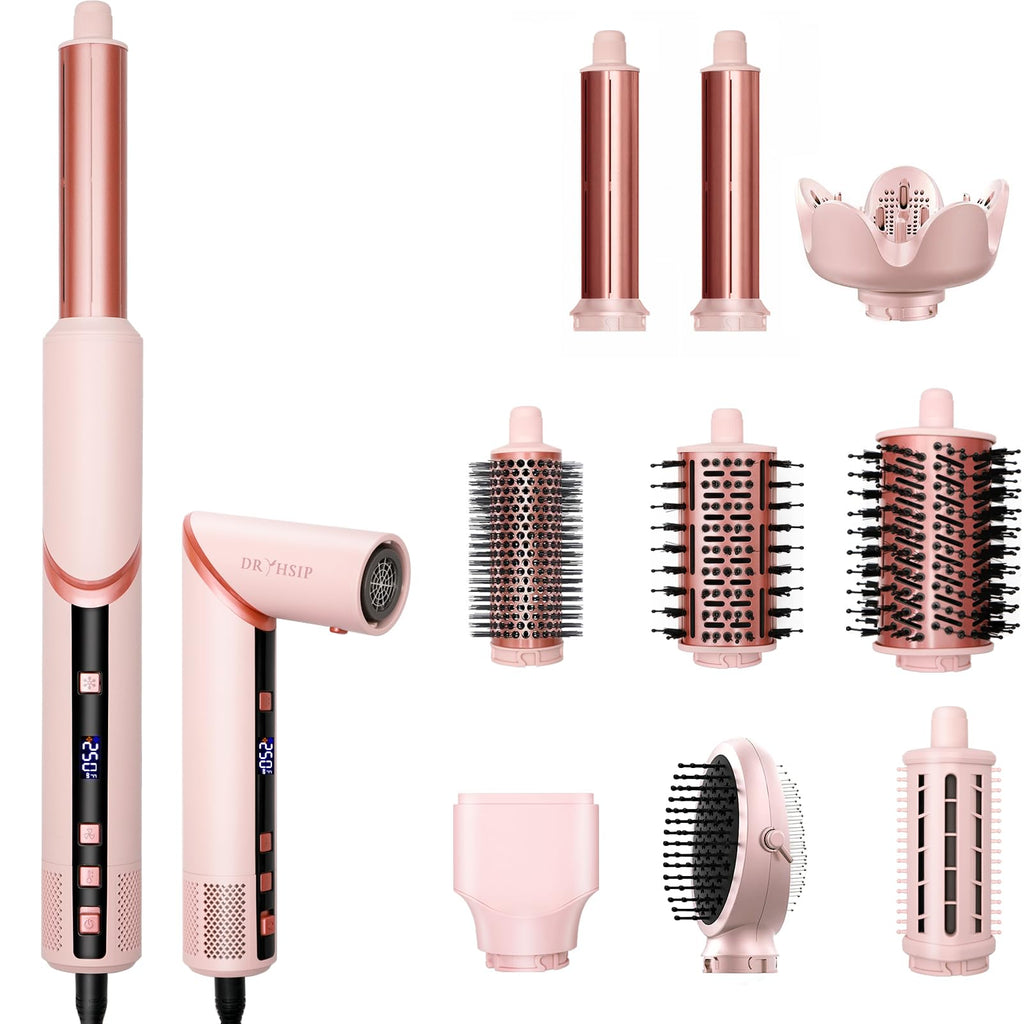 9 in 1 Hair Styler Set - Pink