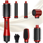 Dryhsip Hair Dryer Brush, 5-in-1 Hot Air Brush-Red