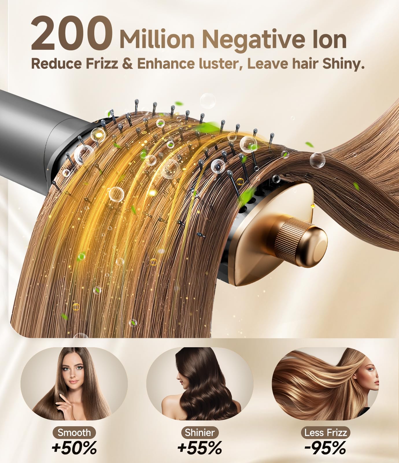 8 in 1 Hair Dryer Brush Set Air Hair Styler - Grey