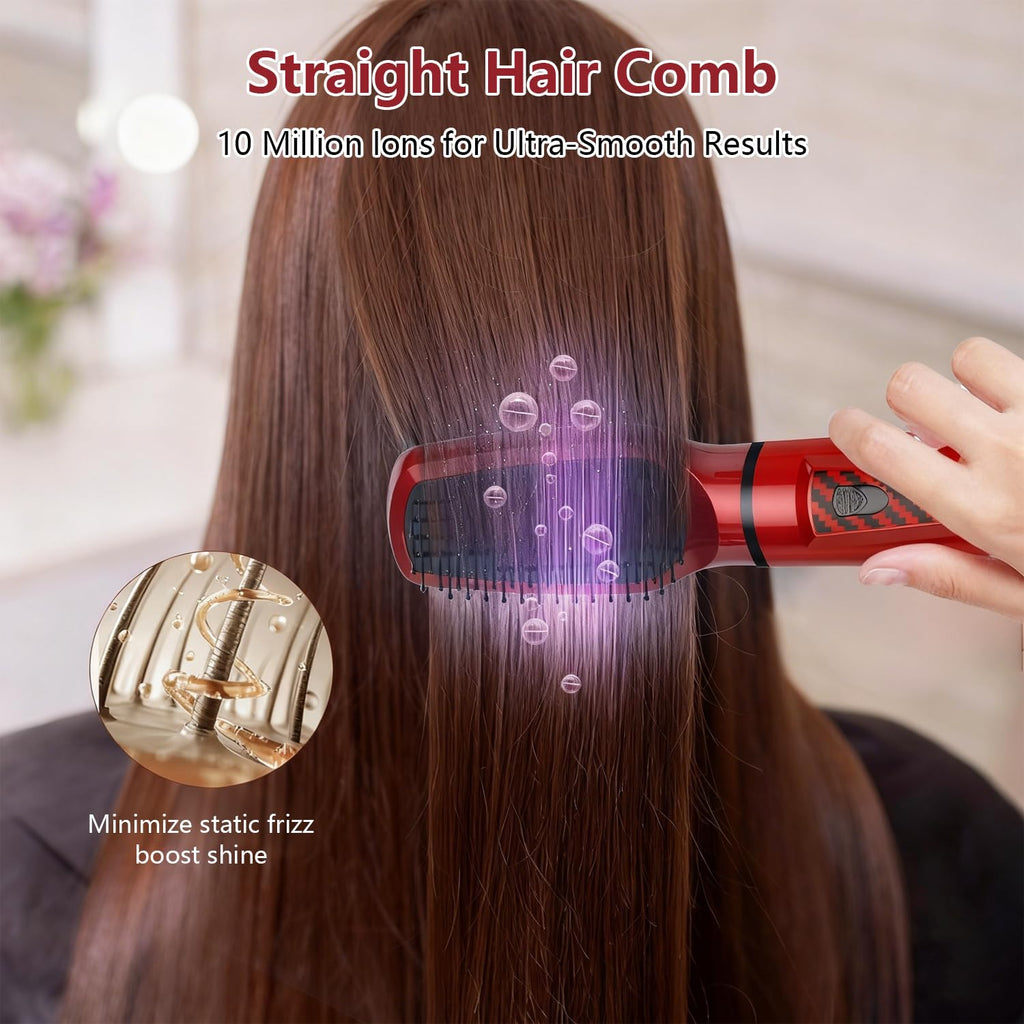 Dryhsip Hair Dryer Brush, 5-in-1 Hot Air Brush-Red