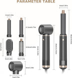 Dryhsip Hair Dryer Brush, 5-in-1 Hot Air Brush-Black