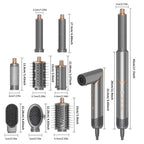 8 in 1 Hair Dryer Brush Set Air Hair Styler - Grey