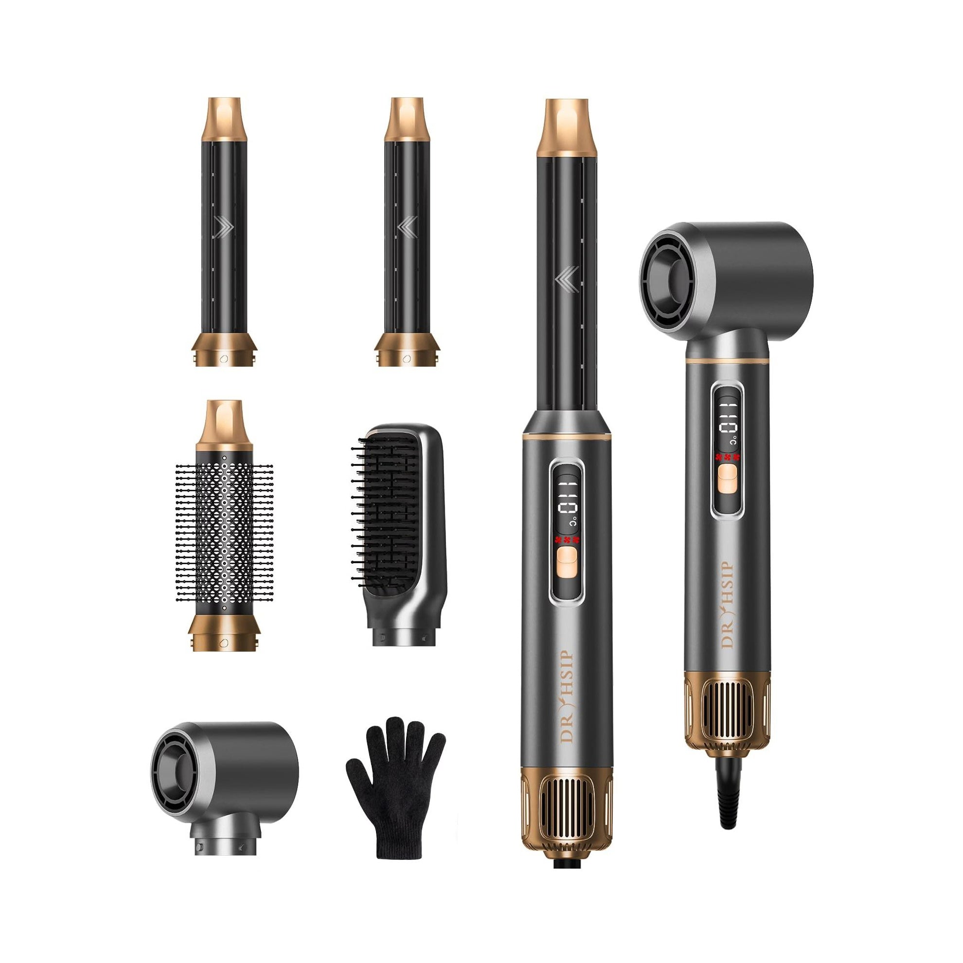 5-in-1 Hot Air Brush Styler for Women with Ionic Technology