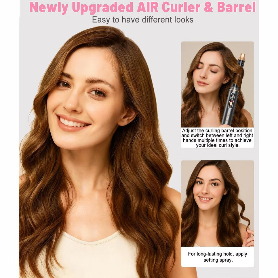 5-in-1 Hot Air Brush Styler for Women with Ionic Technology