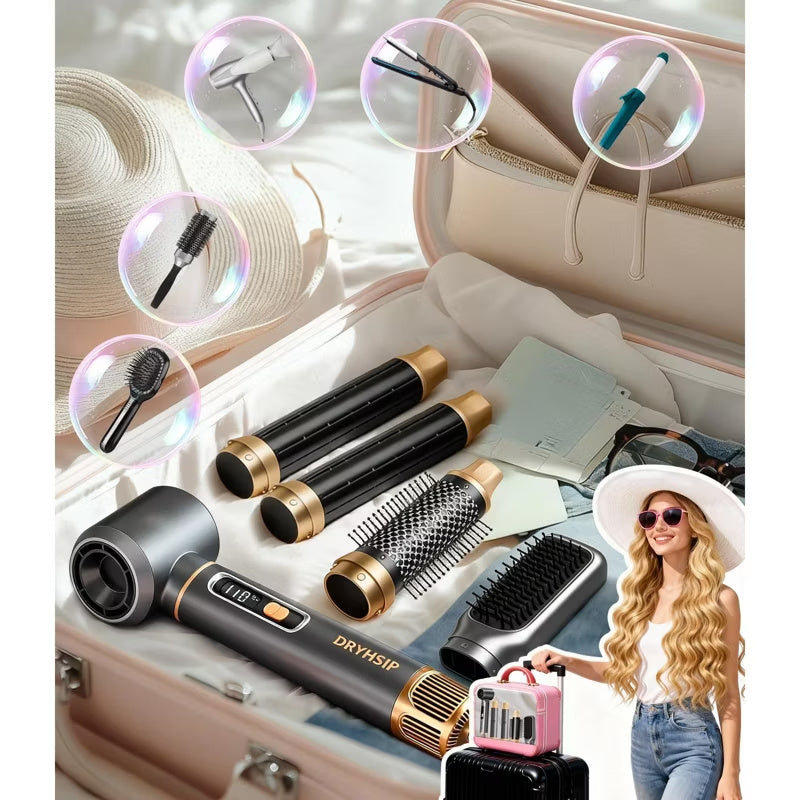 5-in-1 Hot Air Brush Styler for Women with Ionic Technology